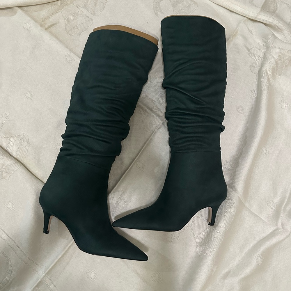 Jessica Simpson Green Heeled Boots